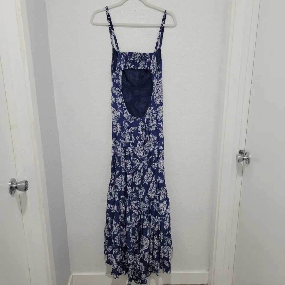 Madewell Textured Maxi Slip Dress Floral Size 4 NW335